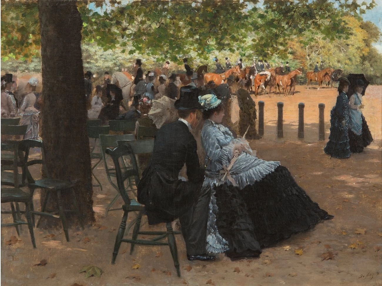 Giuseppe De Nittis - Flirt, Hyde Park (Accanto alla pista) (1874)